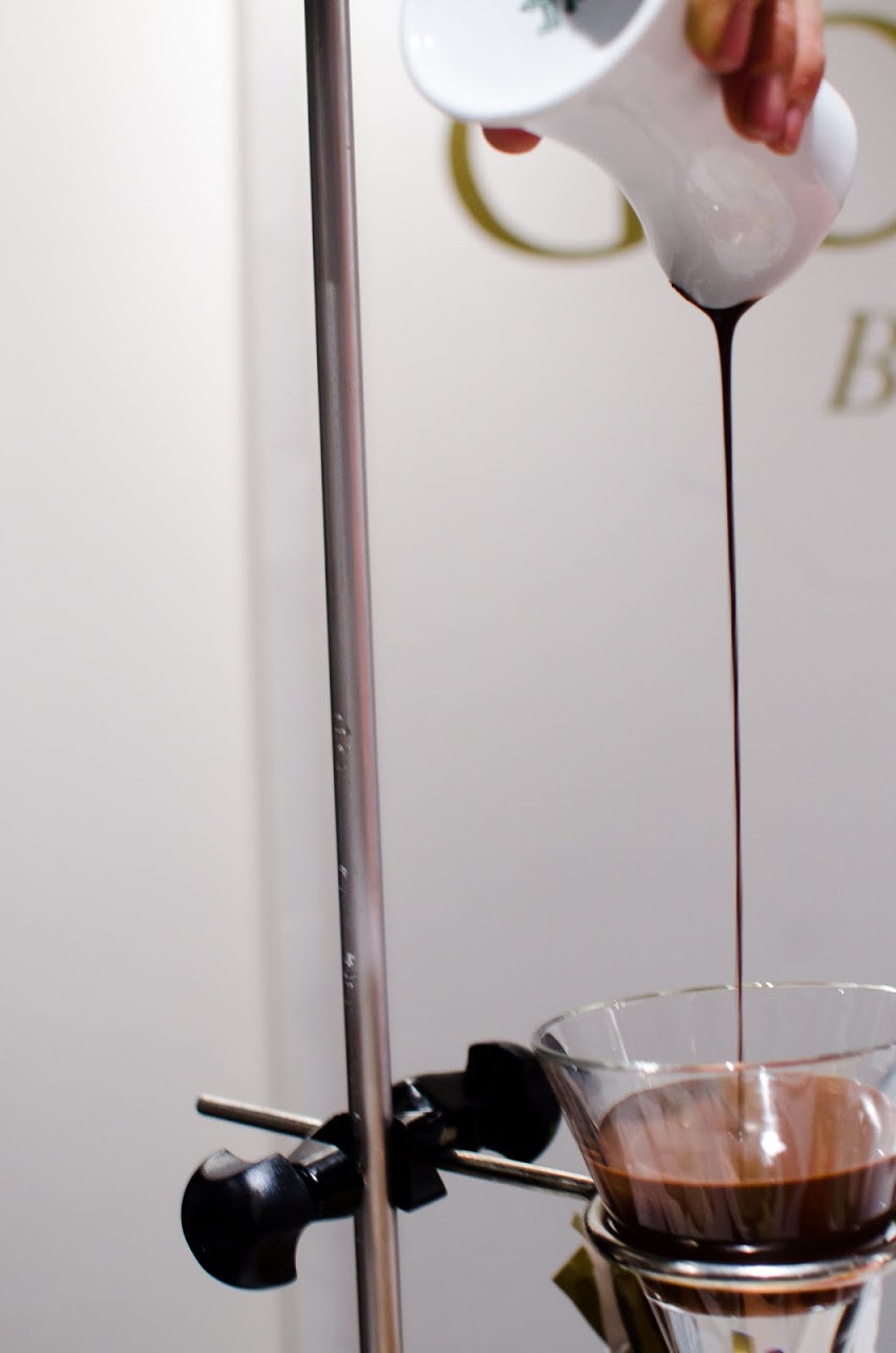 Chocolate fondue at Godiva Harrods