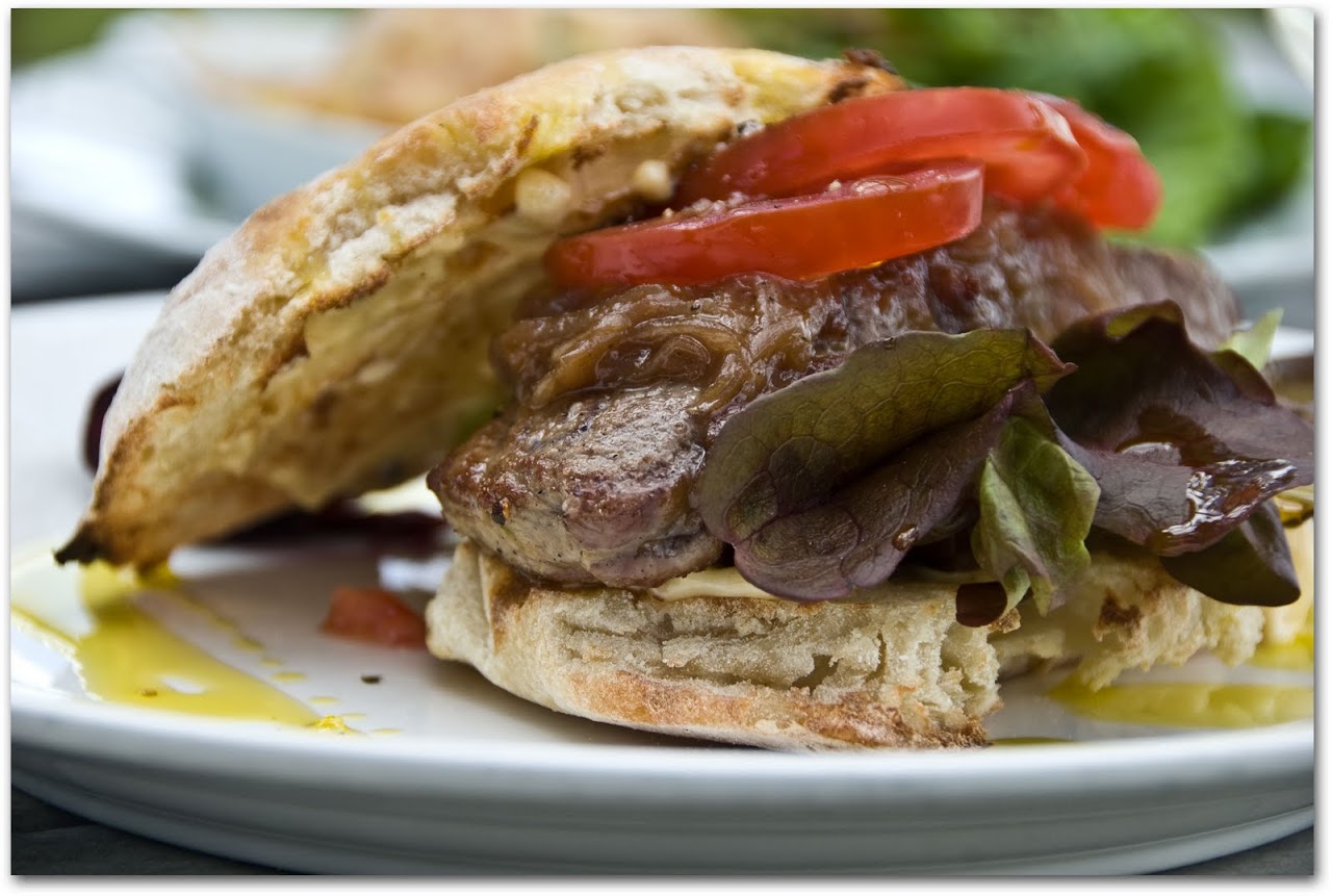 Steak sandwich at Wairau River