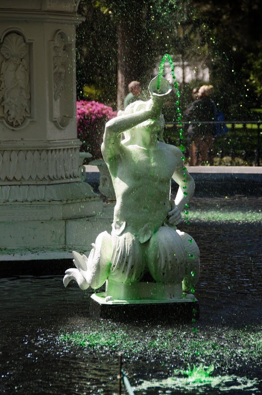 Savannah St. Patrick's Day fountain