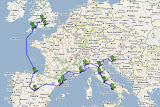 The Road Forks route through Europe