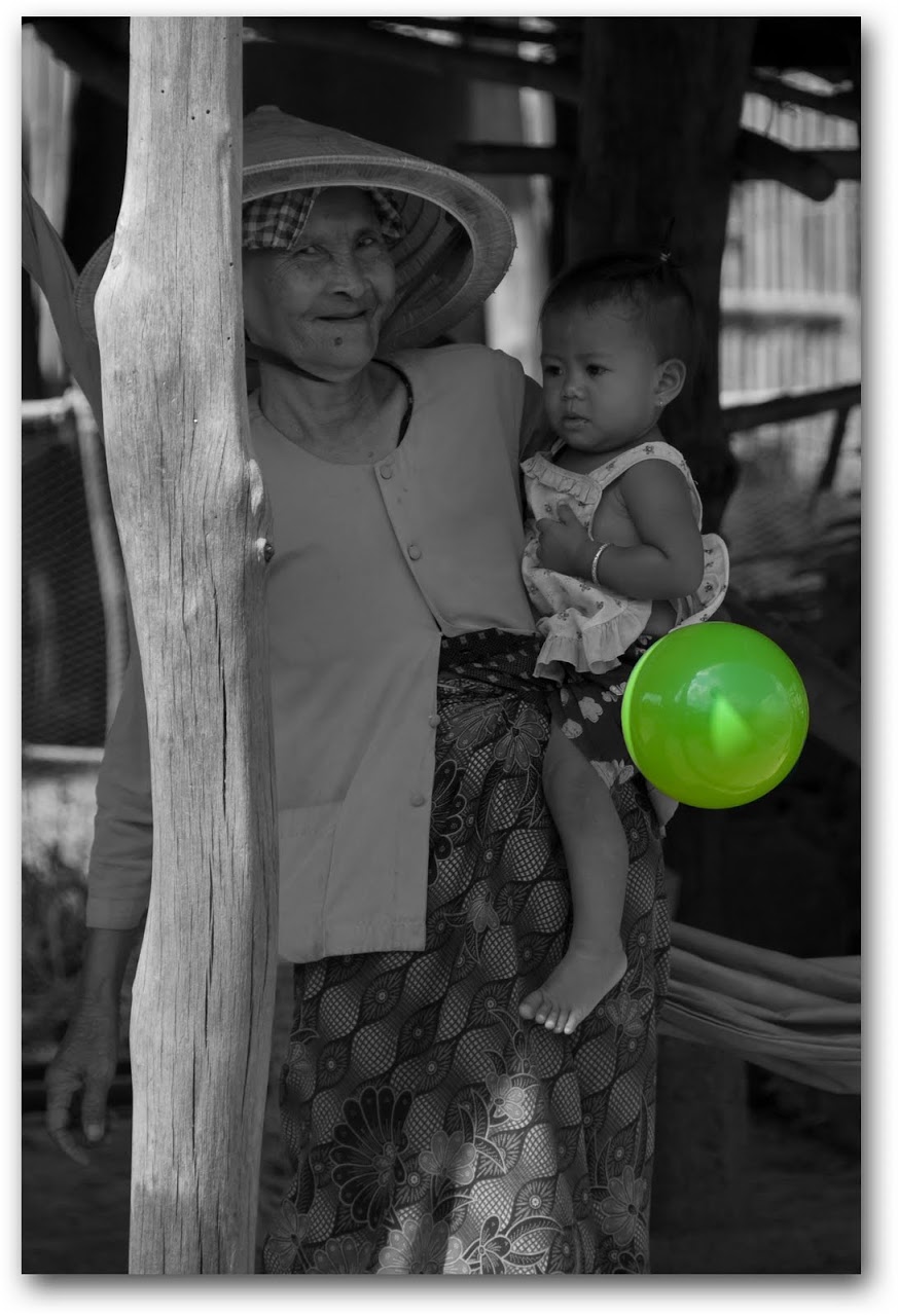 Grandmother and child in Cambodia