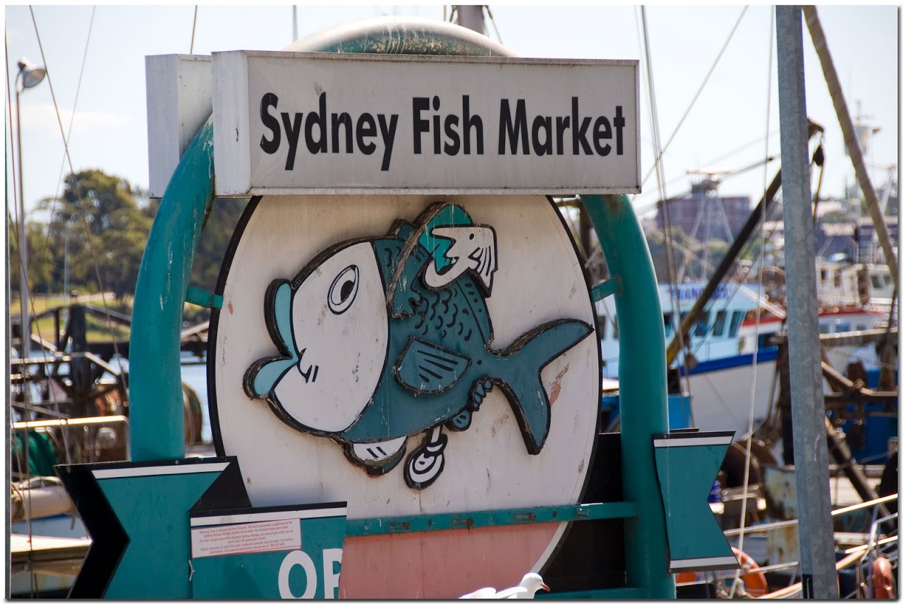 Sydney Fish Market sign