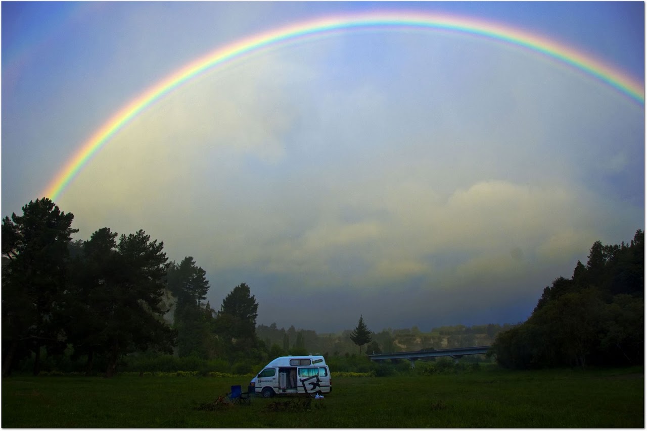 Rainbow over Exploremore Campervan