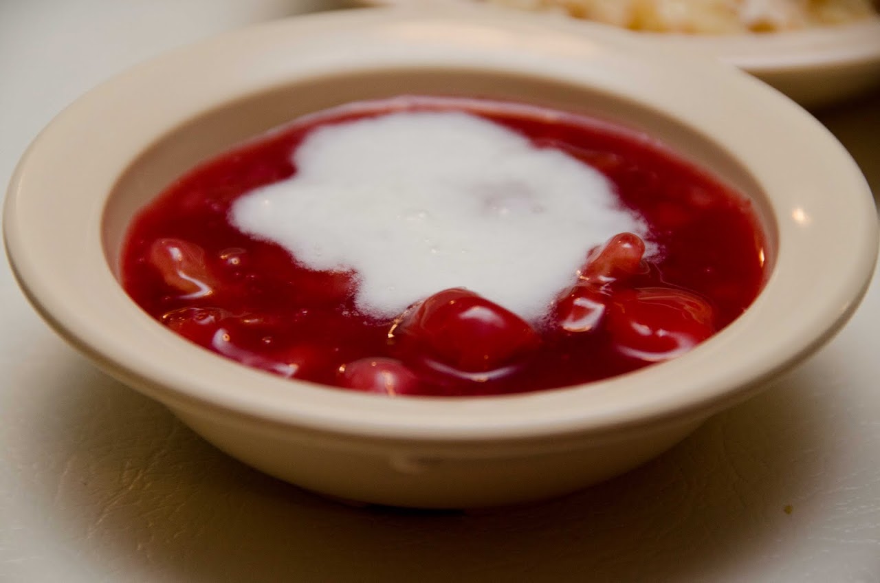 Cherry cobbler at Mrs. Wilke's