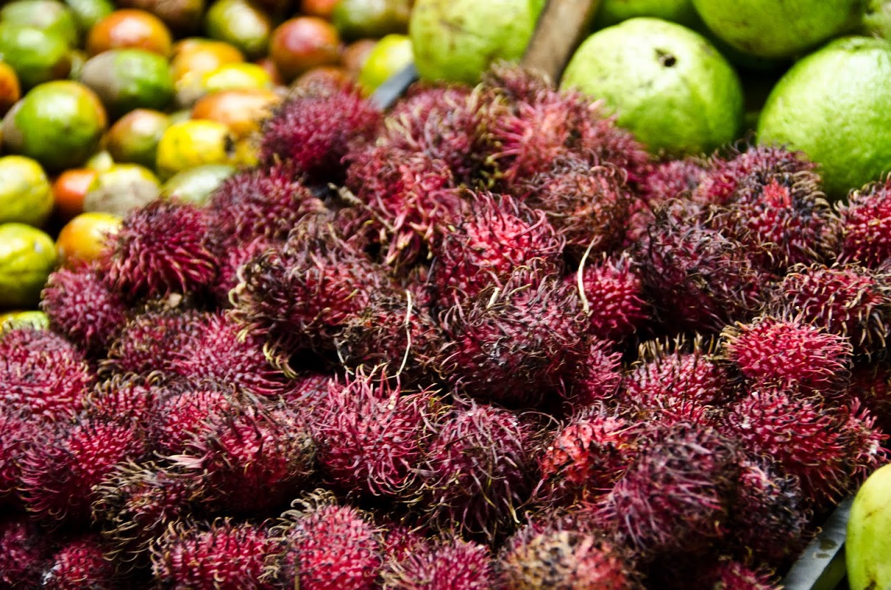 Lychees at the Mercado Central in San Jose