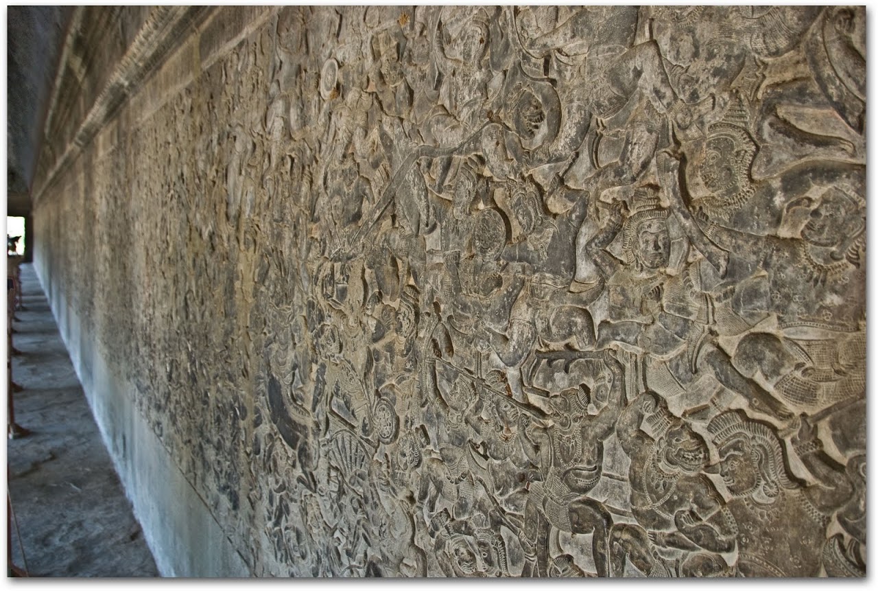 Bas-relief at Angkor Wat