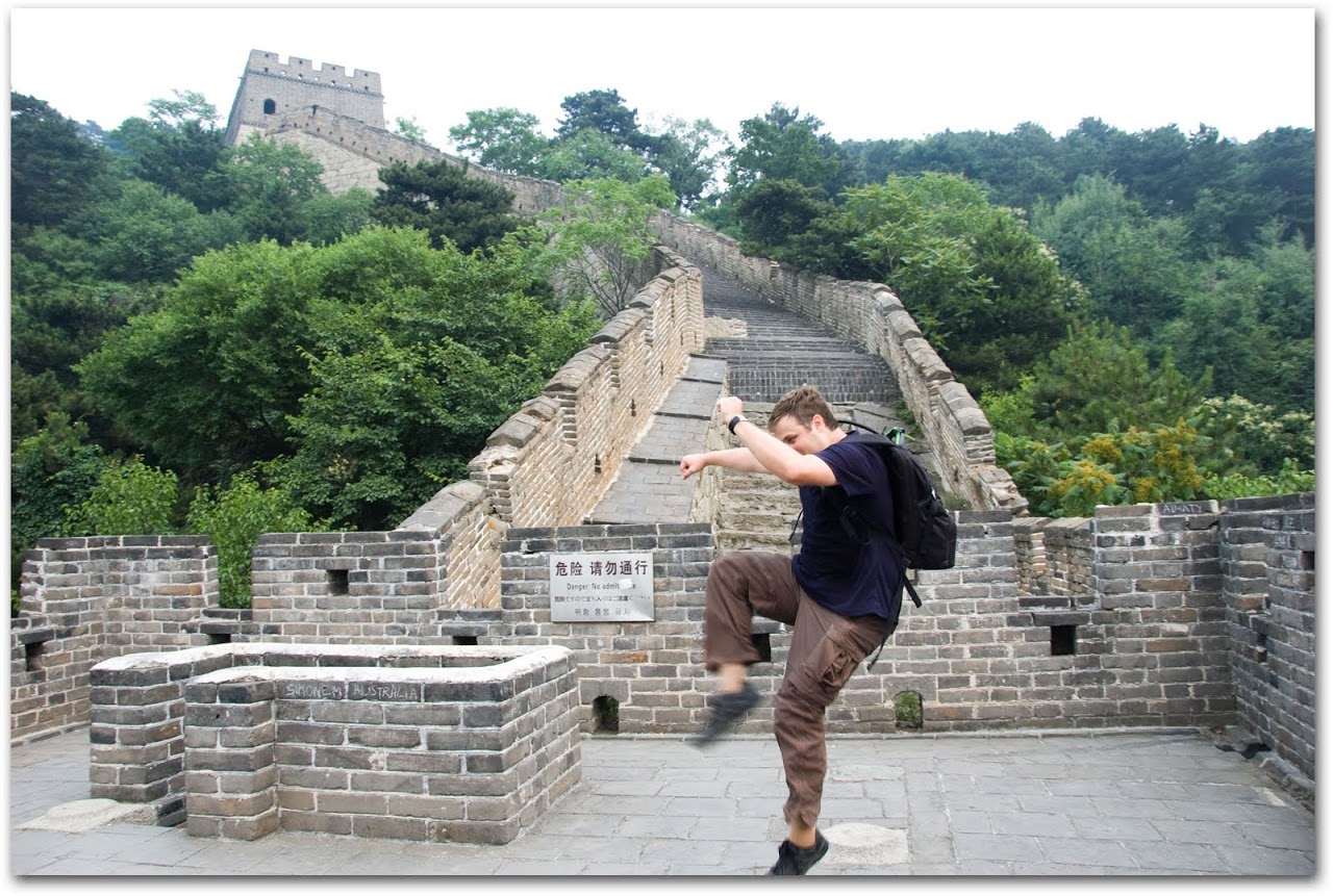 Kicking on the Great Wall