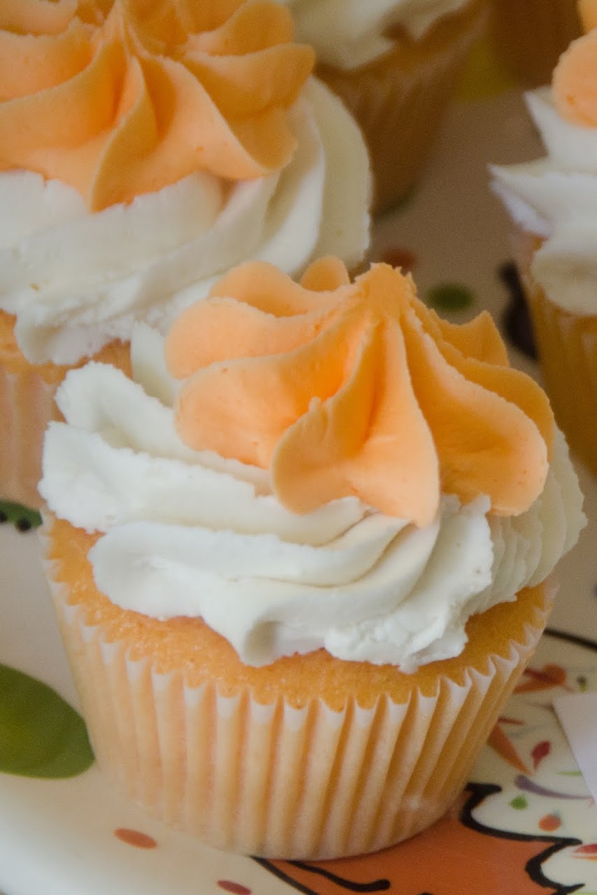 Orange blossom cupcake