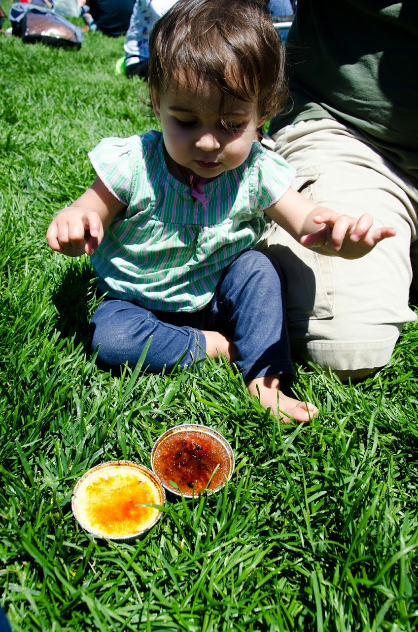 Amara trying creme brulee