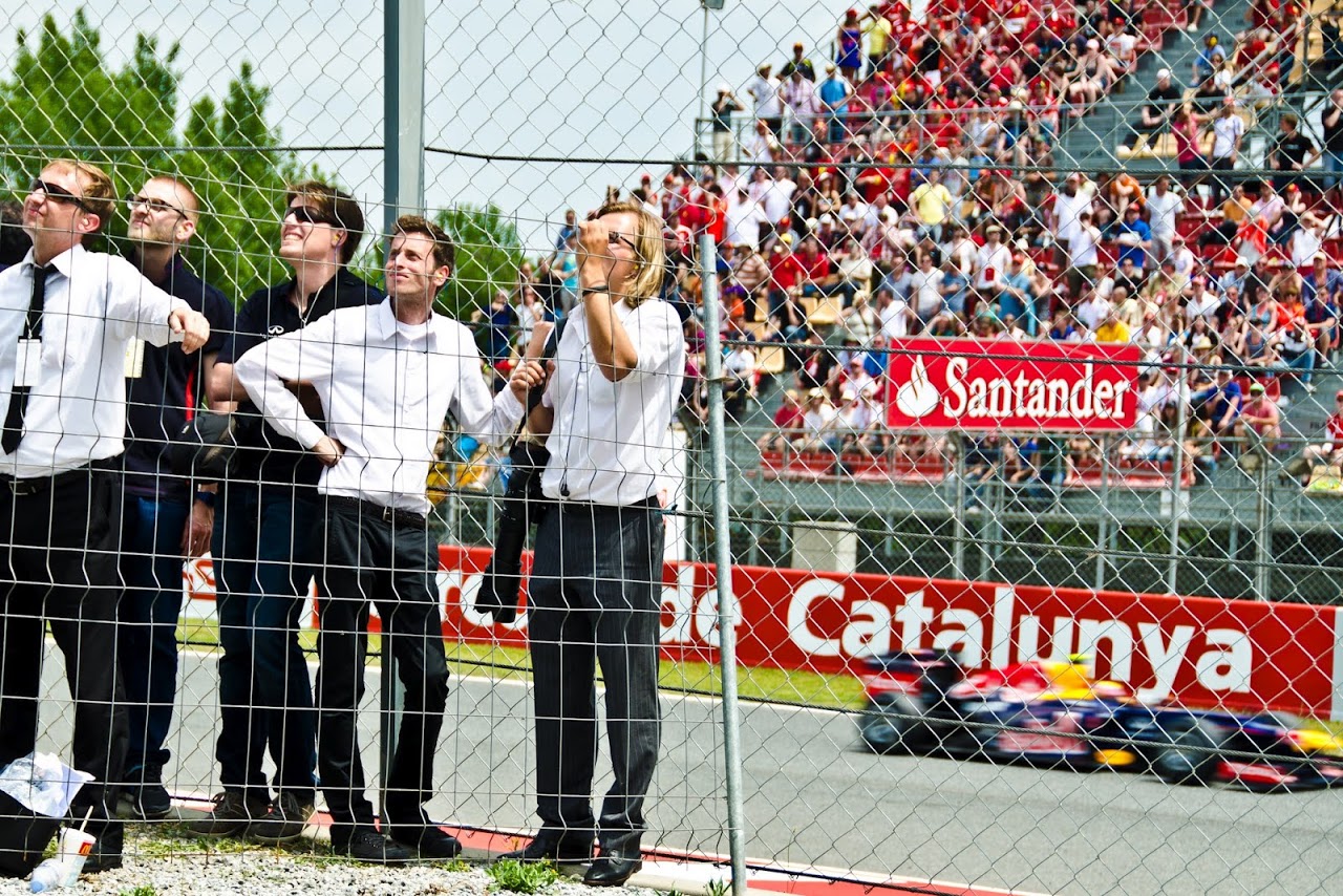Watching the F1 at the Circuit de Catalunya