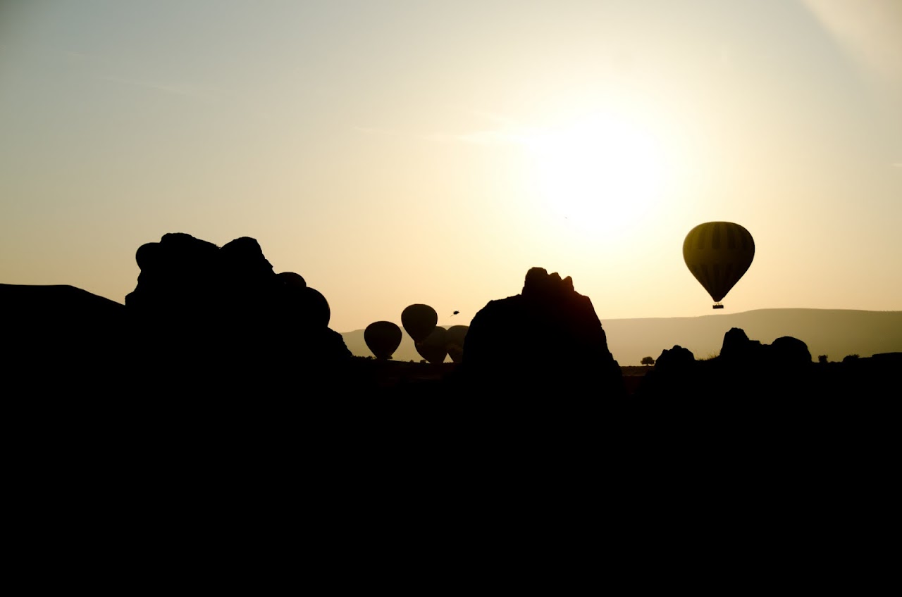 Hot air balloon silhouettes