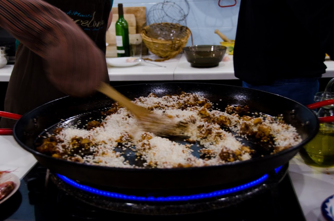 Paella making at Cook & Taste