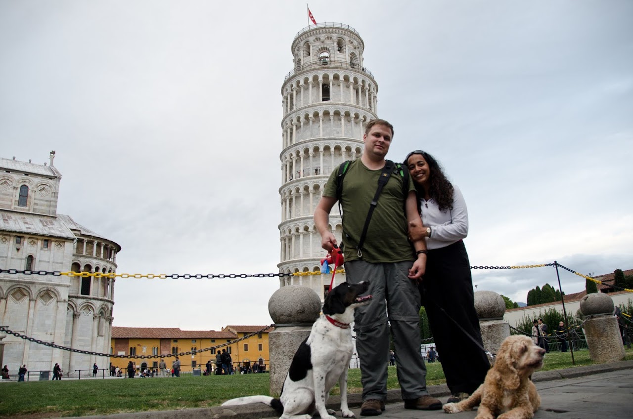All of us at the Leaning Tower of Pisa