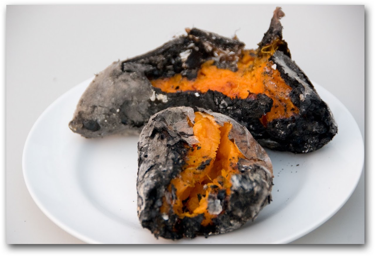 Fire-roasted sweet potato