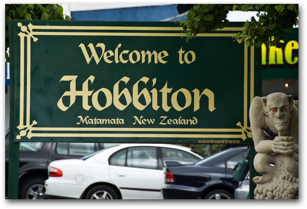 Hobbiton sign in Matamata