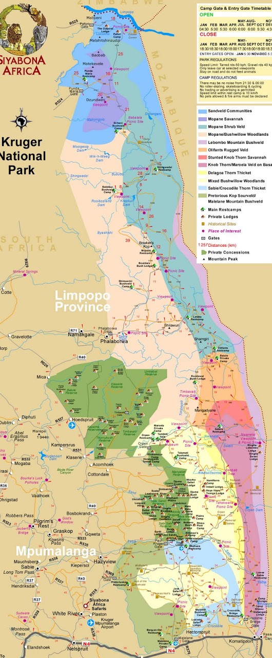 Kruger map